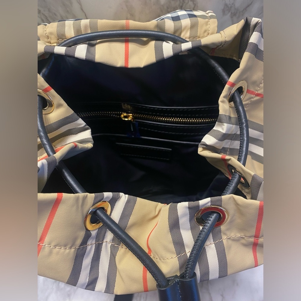 BURBERRY SMALL RUCKSACK BACKPACK NYLON BEIGE - Picture 9 of 10